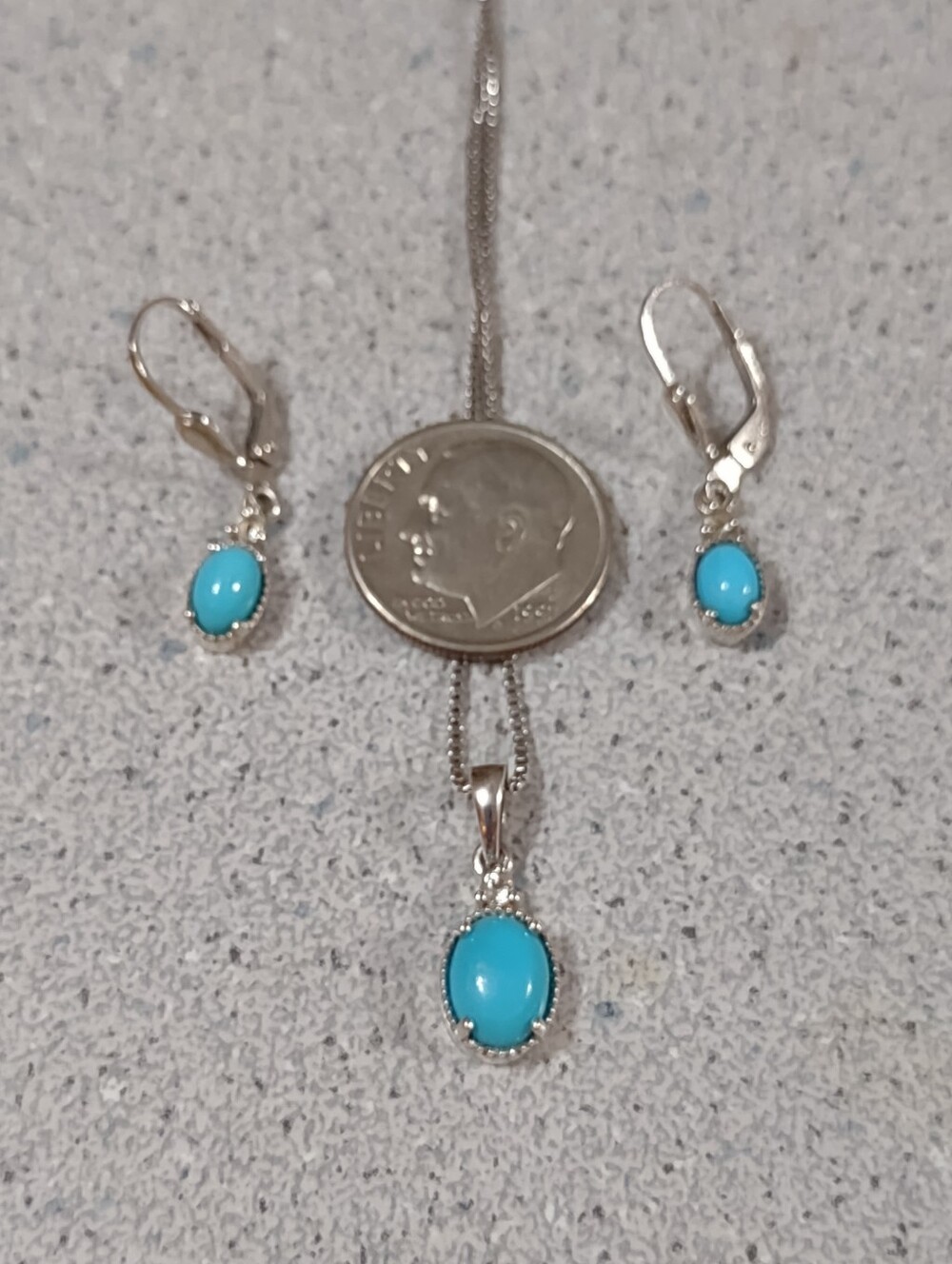 Turquoise+Sterling Set - Picture 2 of 6